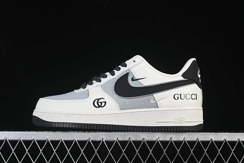 All categories Nk Air Force 1 Air Force series Nk Air Force 1 Low Air Force low-top Nike Air Force 1'07 Low Gucci co-branded white gray black Air Force 1 low-top casual sneakers YF9511-808